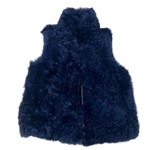 Genuine Shearling Carlisle Blue Reversible  Vest Size M, NWT